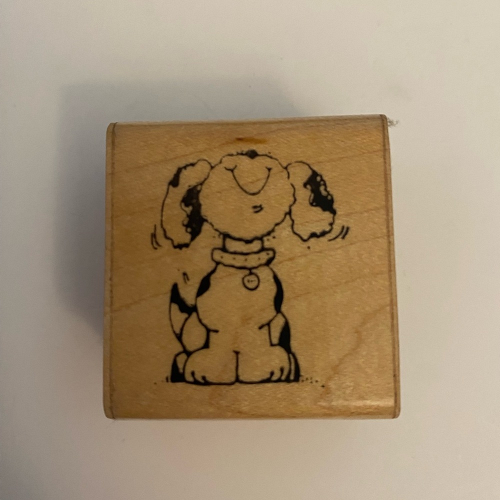 DOTS Sunny Pup rubber stamp
